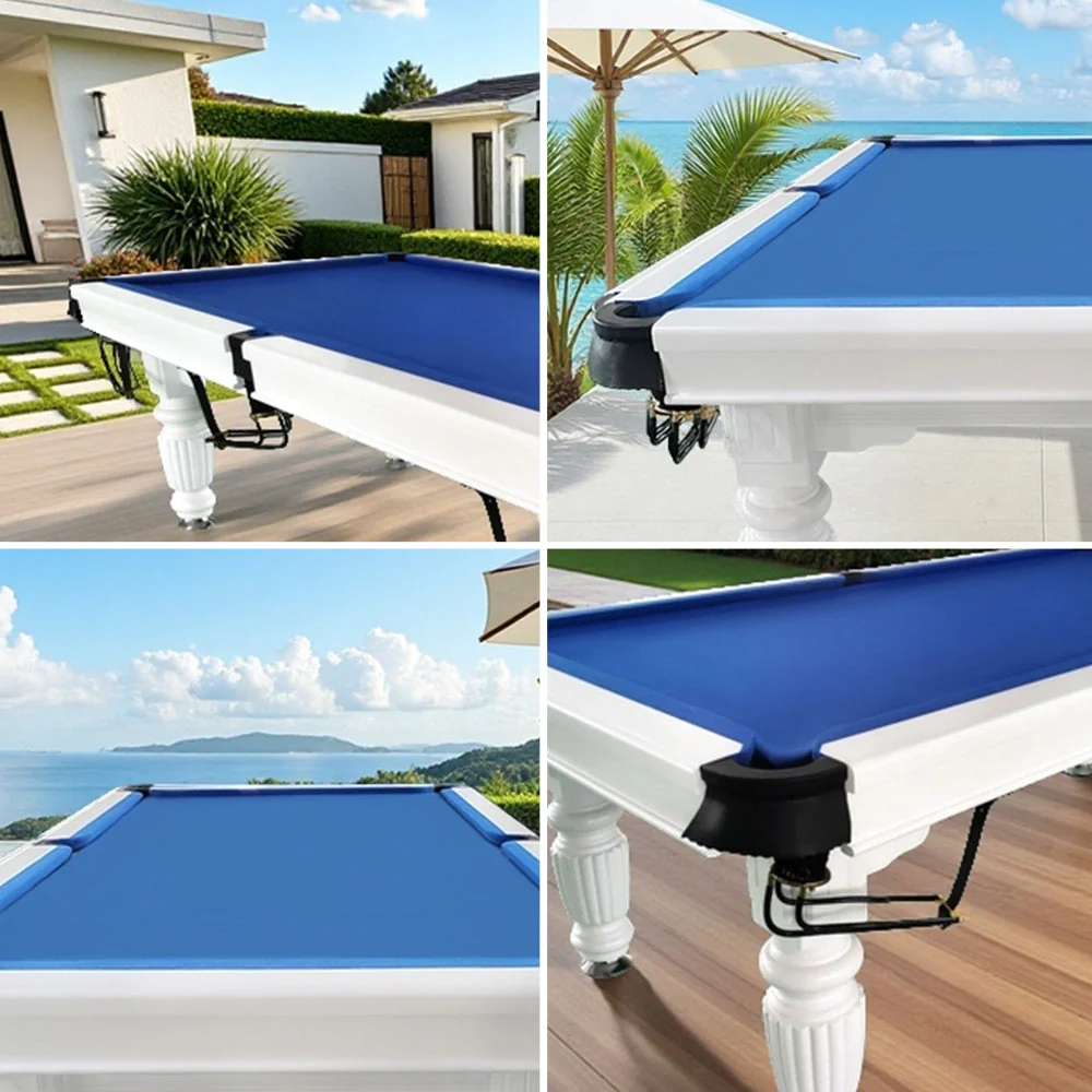 QUESLA 8FT Pool Table 2025 Model - Classic Slate Design Upgraded with Reinforced Legs & Pro Ball Nets - Professional Billiard Table, Solid Timber White Frame - Image 17