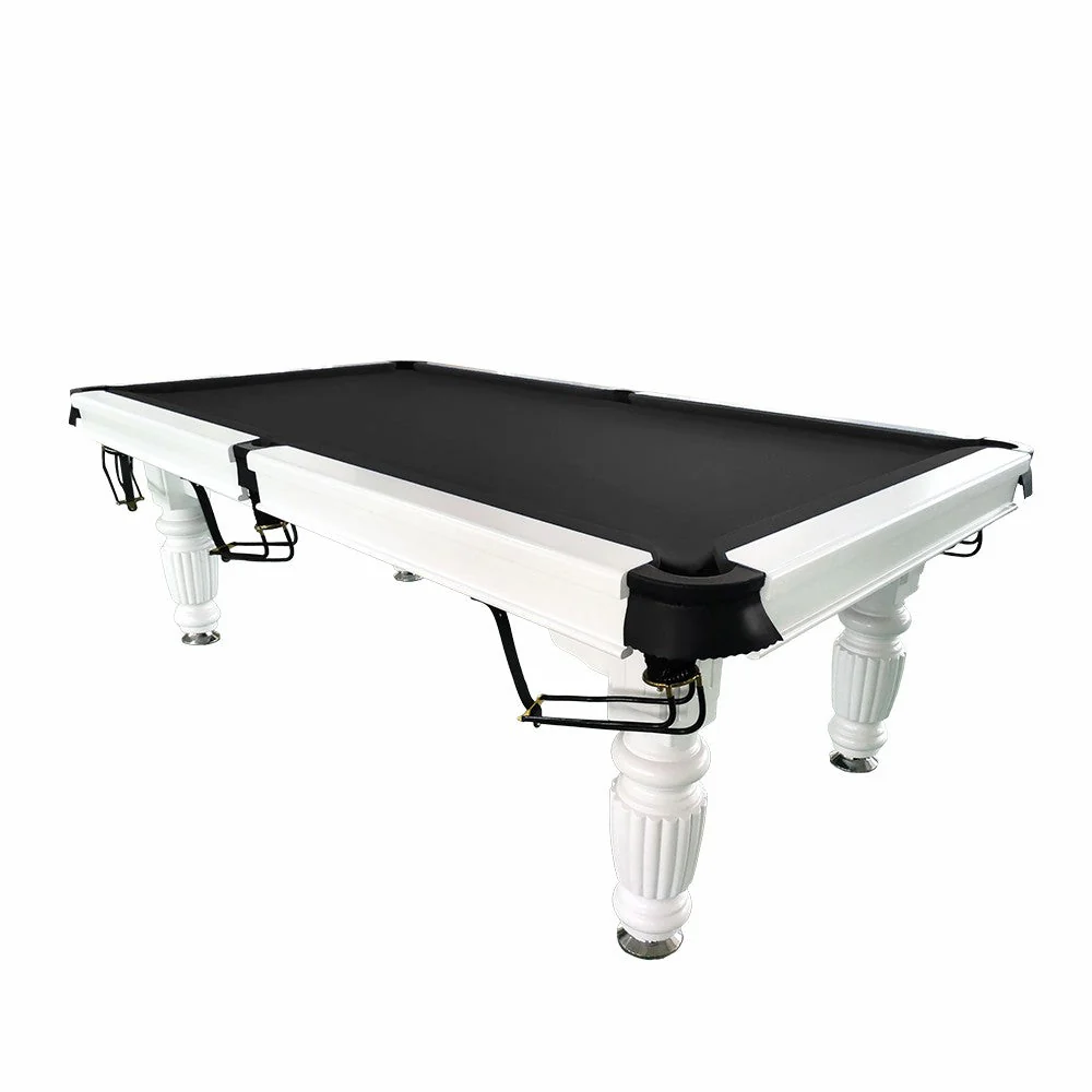 QUESLA 8FT Pool Table 2025 Model - Classic Slate Design Upgraded with Reinforced Legs & Pro Ball Nets - Professional Billiard Table, Solid Timber White Frame - Image 25
