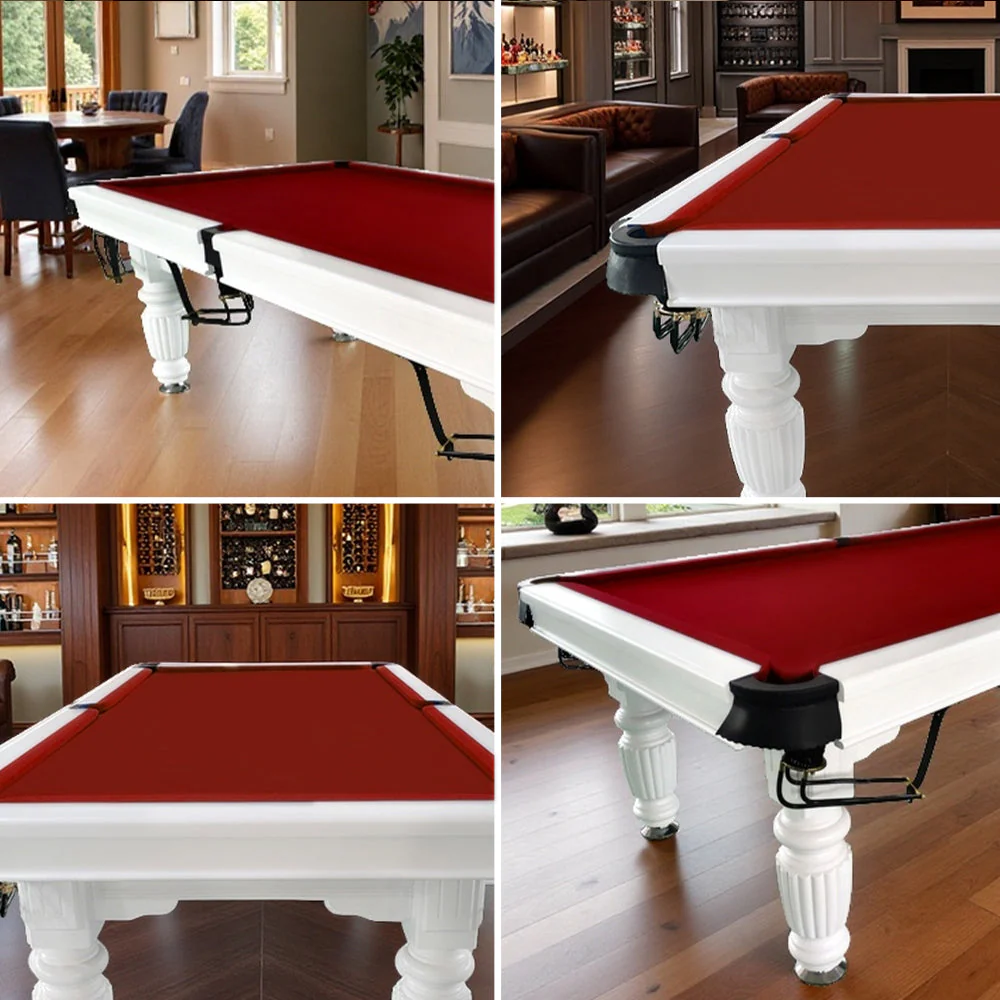 QUESLA 8FT Pool Table 2025 Model - Classic Slate Design Upgraded with Reinforced Legs & Pro Ball Nets - Professional Billiard Table, Solid Timber White Frame - Image 32