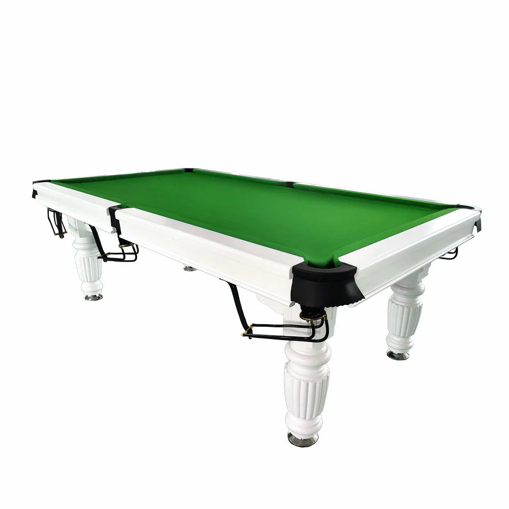 QUESLA 8FT Pool Table 2025 Model - Classic Slate Design Upgraded with Reinforced Legs & Pro Ball Nets - Professional Billiard Table, Solid Timber White Frame - Image 9