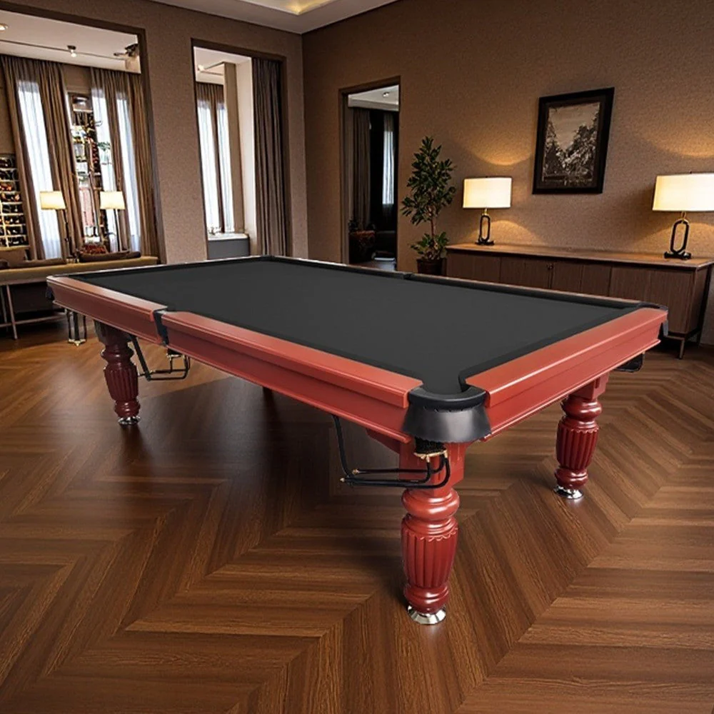 QUESLA 8FT Pool Table 2025 Model - Classic Slate Design Upgraded with Reinforced Legs & Pro Ball Nets - Professional Billiard Table, Solid Timber Walnut Frame - Image 4