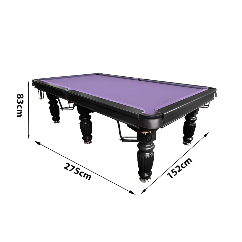 QUESLA 9FT Pool Table 2025 Model - Classic Slate Design Upgraded with Reinforced Legs & Pro Ball Nets - Professional Billiard Table, Solid Timber Black Frame - Image 5