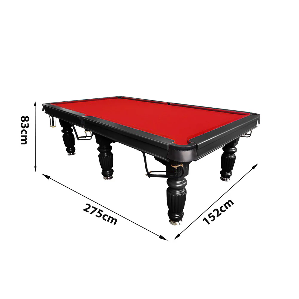 QUESLA 9FT Pool Table 2025 Model - Classic Slate Design Upgraded with Reinforced Legs & Pro Ball Nets - Professional Billiard Table, Solid Timber Black Frame - Image 10