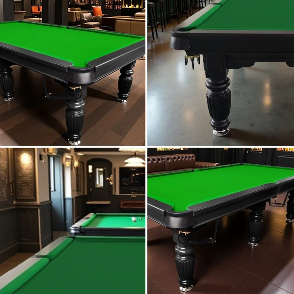 QUESLA 9FT Pool Table 2025 Model - Classic Slate Design Upgraded with Reinforced Legs & Pro Ball Nets - Professional Billiard Table, Solid Timber Black Frame - Image 18