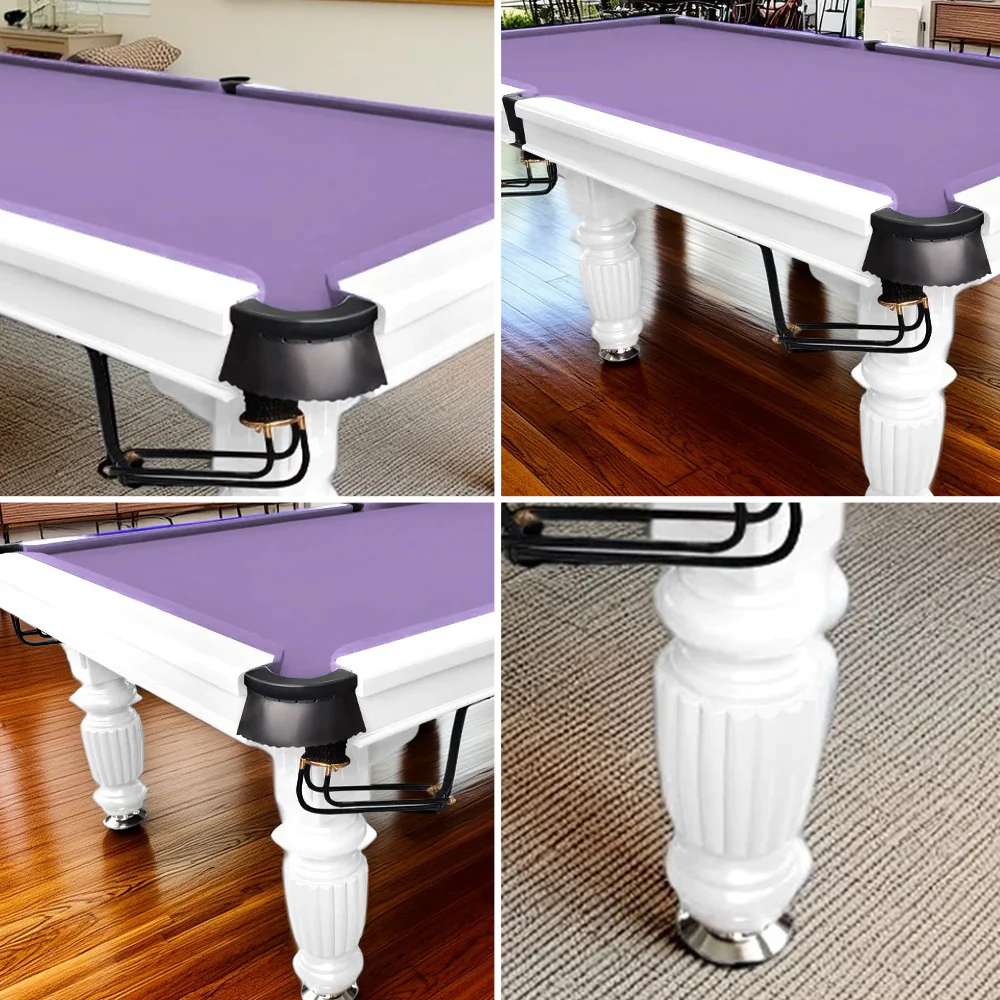 QUESLA 9FT Pool Table 2025 Model - Classic Slate Design Upgraded with Reinforced Legs & Pro Ball Nets - Professional Billiard Table, Solid Timber White Frame - Image 28