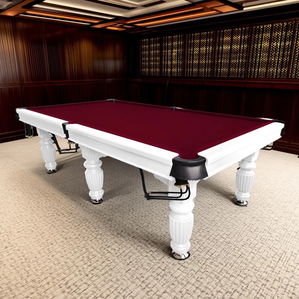 QUESLA 9FT Pool Table 2025 Model - Classic Slate Design Upgraded with Reinforced Legs & Pro Ball Nets - Professional Billiard Table, Solid Timber White Frame - Image 32