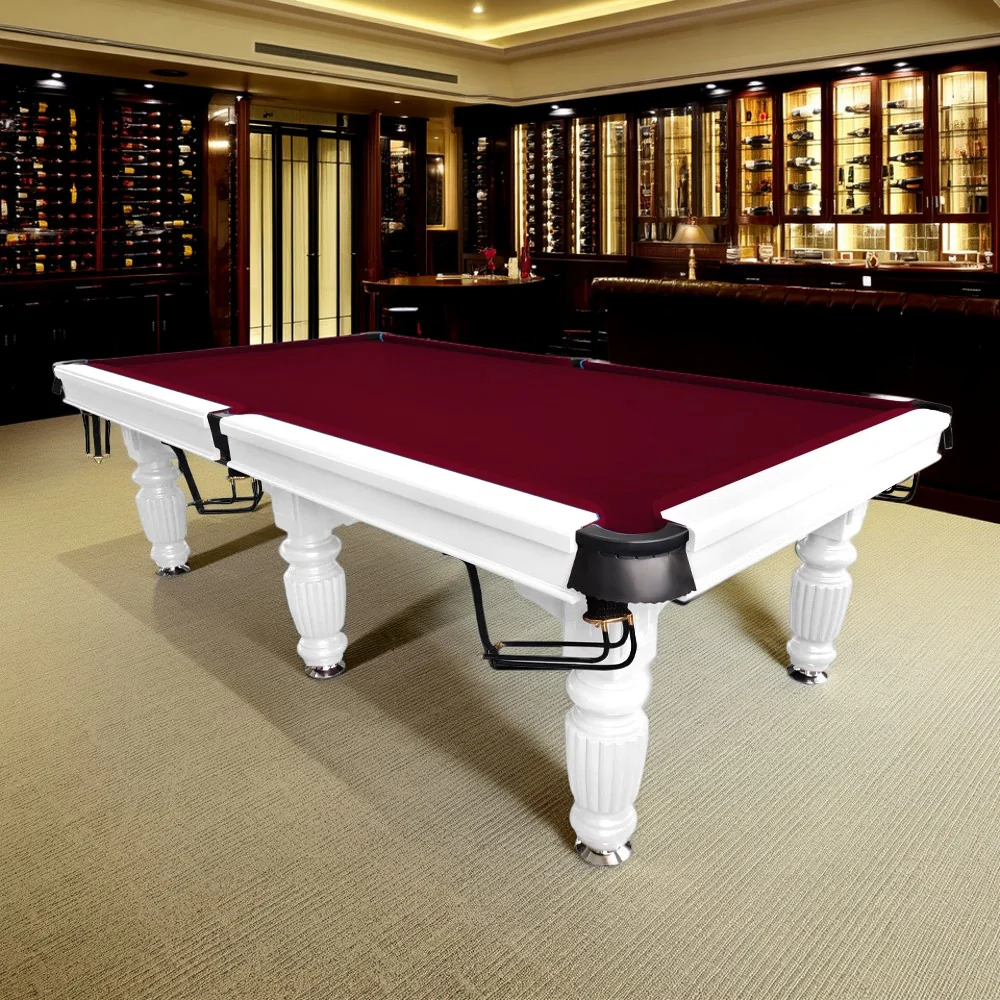 QUESLA 9FT Pool Table 2025 Model - Classic Slate Design Upgraded with Reinforced Legs & Pro Ball Nets - Professional Billiard Table, Solid Timber White Frame - Image 34