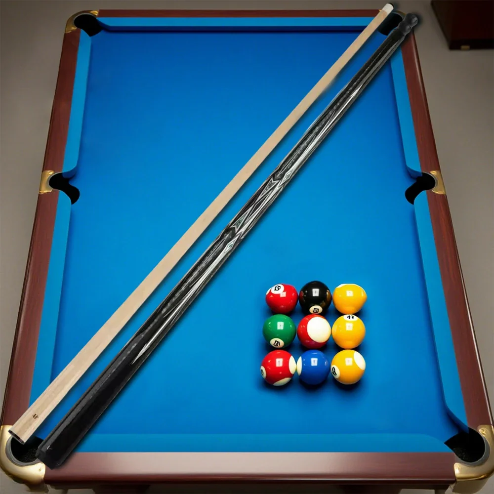 RB Professional Billiard Cue Set - Includes 147cm Maple Pool Cue&4-Hole Cue Case - Black&White - Image 2