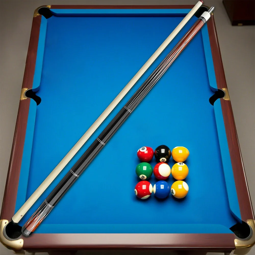 RB Professional Billiard Cue Set - Includes 147cm Pool Cue & 4-Hole Cue Case,Smooth Handle - Black&Red - Image 2