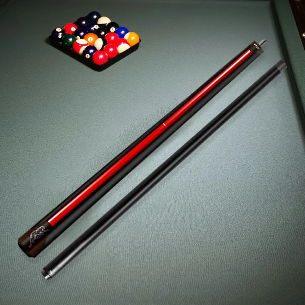 RB Professional Tech-Enhanced Billiard Cue 11.5/13mm Tip, 147cm Leather Grip with Black Cue Case - Black - Image 2