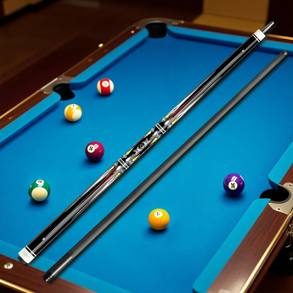 RB Professional Billiard Cue Set - 147cm, 12.5mm Tip, with Cue Case - Red & Yellow - Image 4