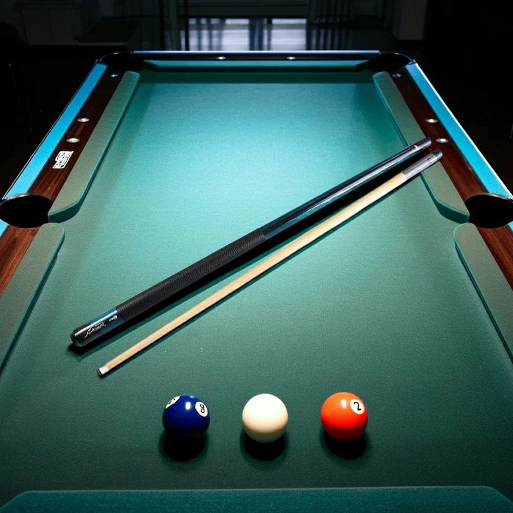 RB Billiard Cue Set - 147cm 11.5/13mm Tip Leather Grip with Case - Blue - Image 2