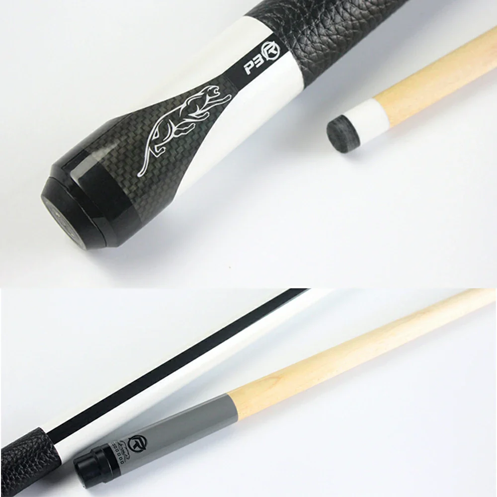 RB Billiard Cue Set - 147cm 11.5/13mm Tip Leather Grip with Case - White - Image 3