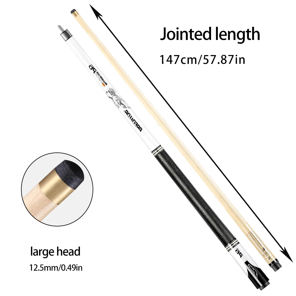 POINOS MZB 147cm White High-End Professional Maple Billiard Cue Billiard Accessories - Image 7