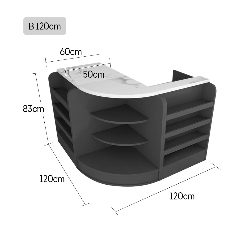 MODERA Slate Table Top Reception Desk MDF Cabinet - Image 13