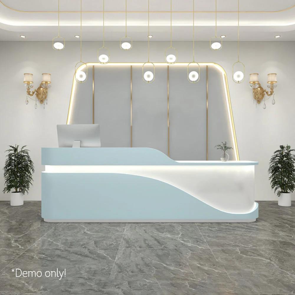 MODERA 80/150/240/500cm Length Reception Desk w/ Light - Image 4