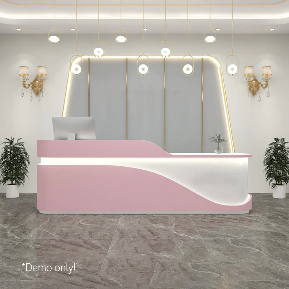 MODERA 80/150/240/500cm Length Reception Desk w/ Light - Image 5