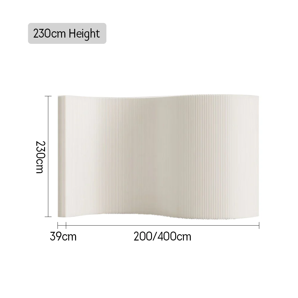 LIVARA 200/ 400cm Length Minimalist Style Room Divider - White - Image 10