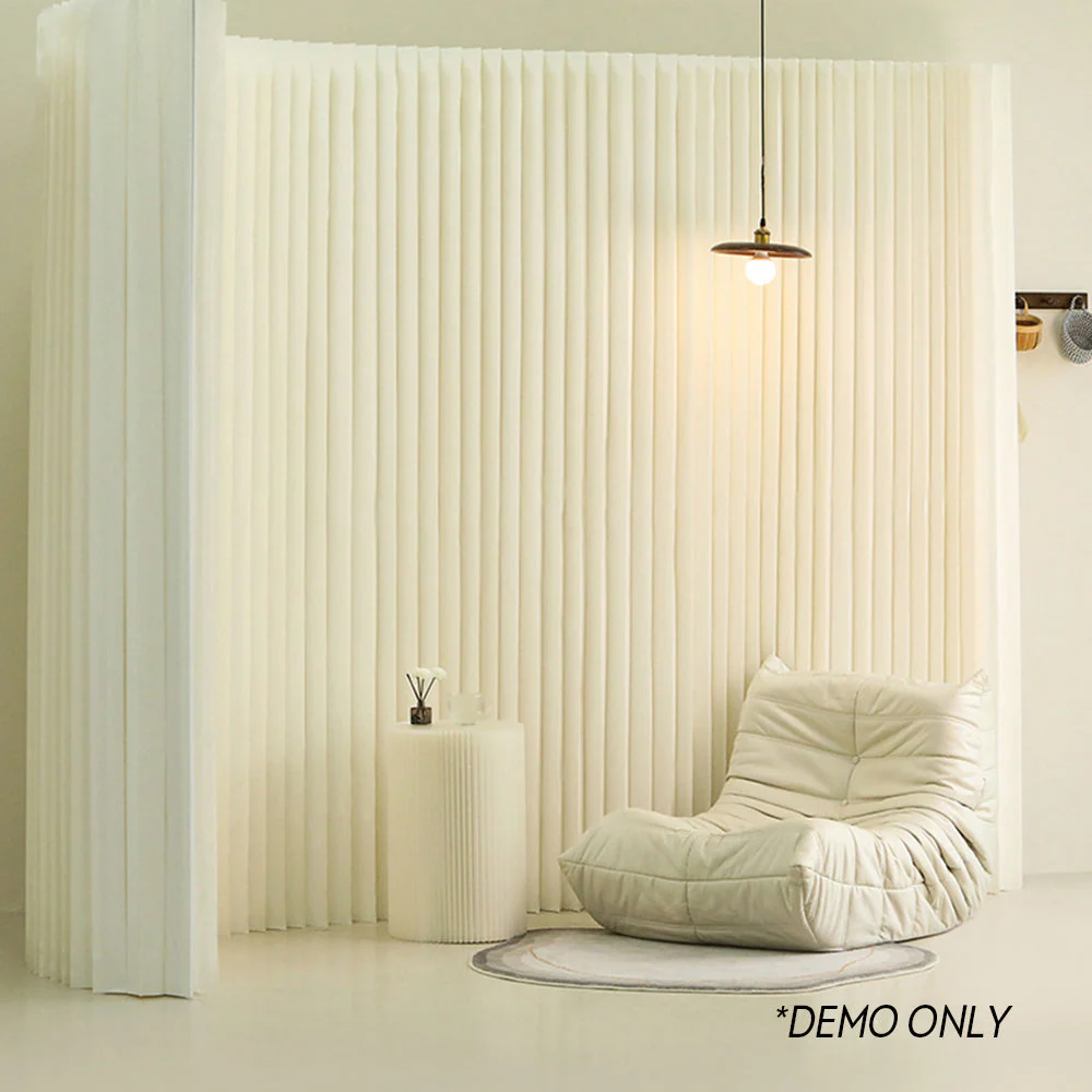 LIVARA 200/ 400cm Length Minimalist Style Room Divider - White - Image 4