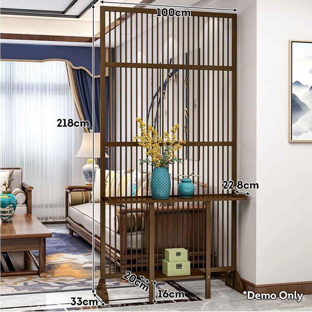 LIVARA 71/100cm Length Room Divider / Storage Rack with Storage Shelf - Image 5