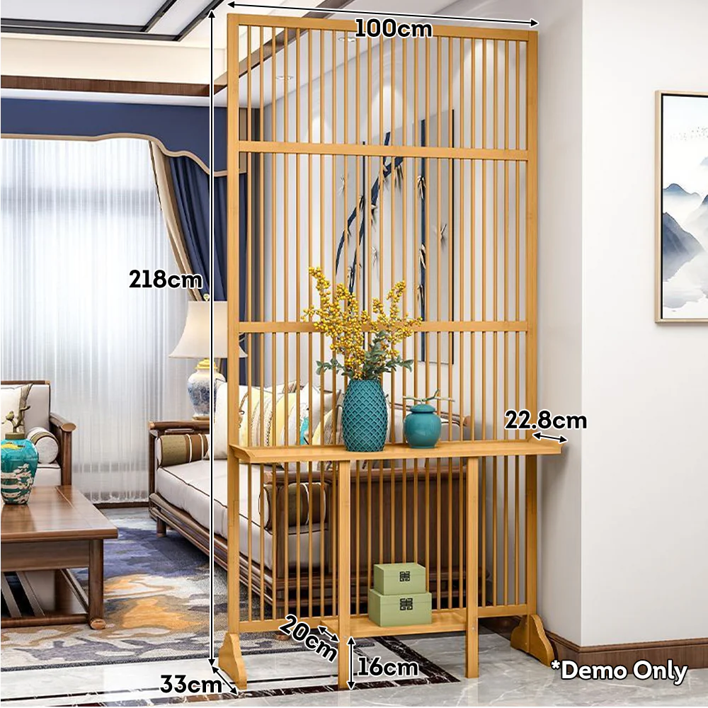 LIVARA 71/100cm Length Room Divider / Storage Rack with Storage Shelf - Image 6