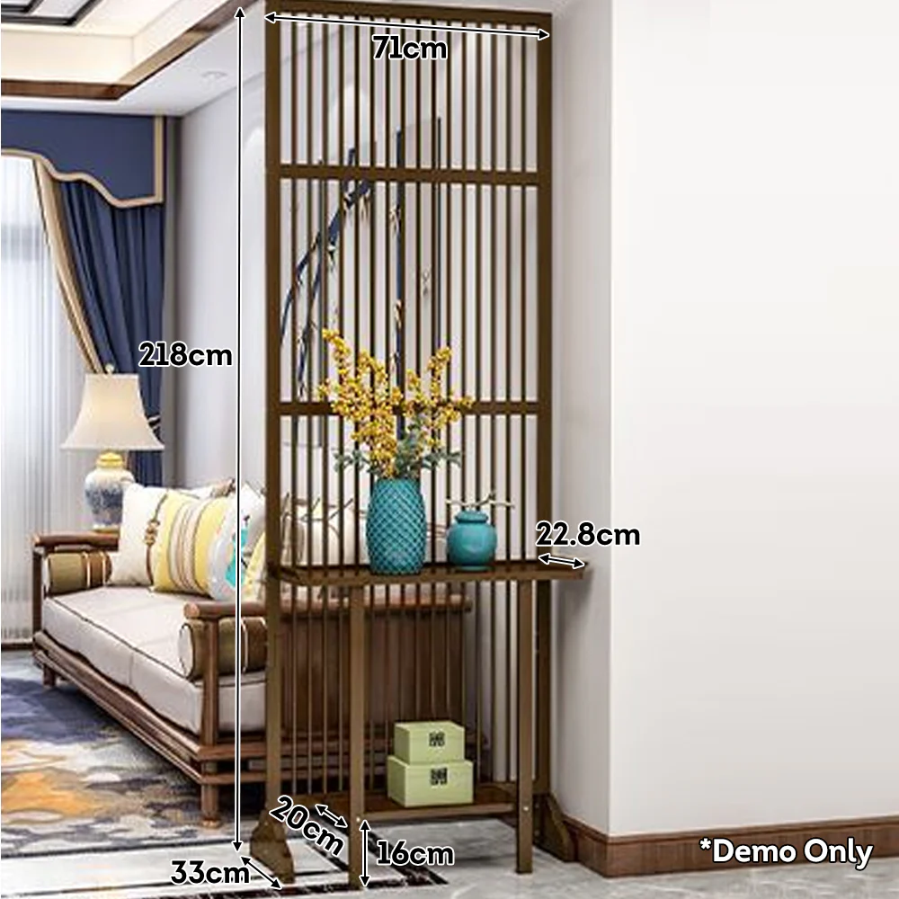 LIVARA 71/100cm Length Room Divider / Storage Rack with Storage Shelf - Image 7