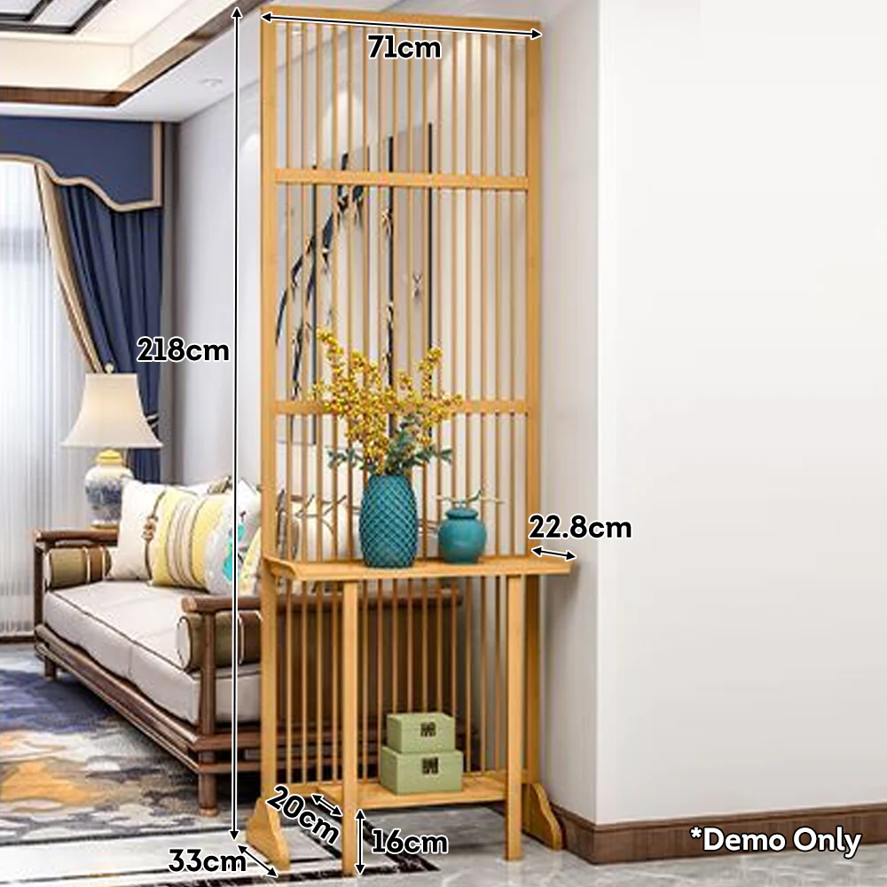LIVARA 71/100cm Length Room Divider / Storage Rack with Storage Shelf - Image 8