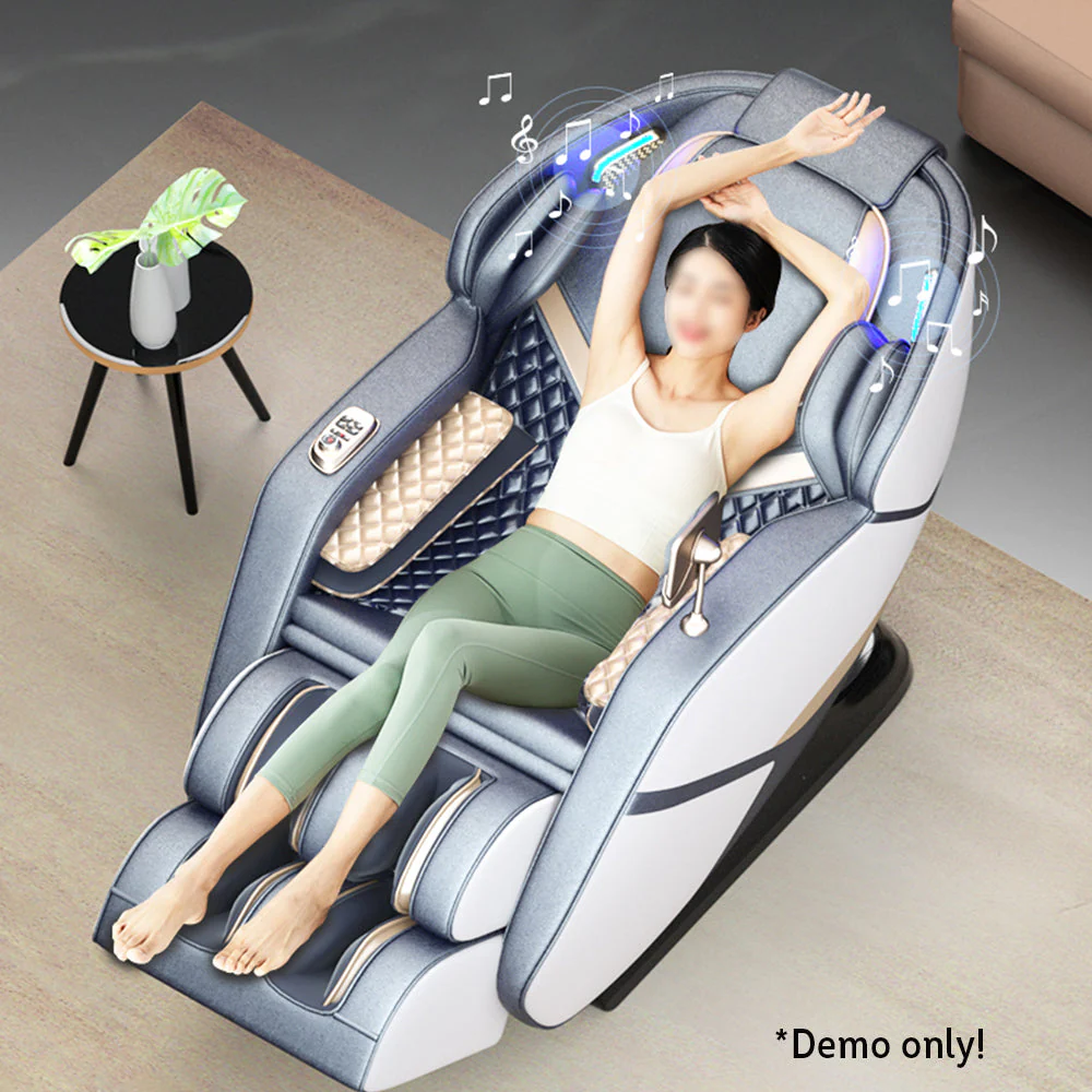 RELAXA V10 SL Track Electric Massage Chair with Zero Gravity - Gray - Image 4