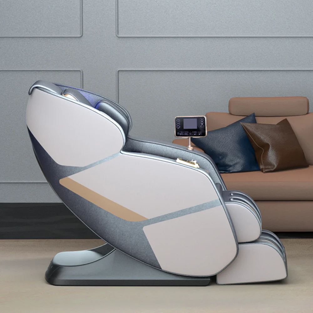 RELAXA V10 SL Track Electric Massage Chair with Zero Gravity - Gray - Image 6