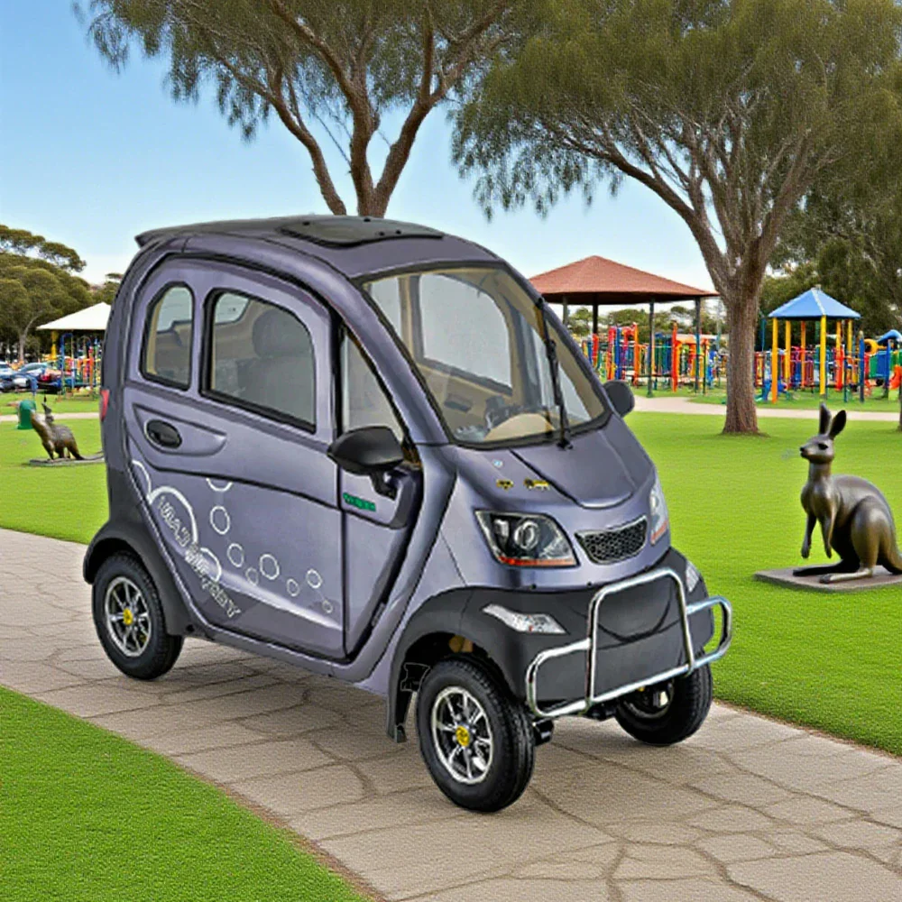 ROLLUX Enclosed All - Terrain Electric Mobility Scooter with Steering Wheel - 60V1200W Brushless Motor, 70 - 80km Range - Image 4