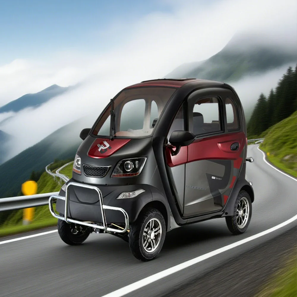 ROLLUX Enclosed Mobility Scooter with Steering Wheel Control - All-Weather Comfort, 60V1200W Motor, 70-80km Range, Safe Urban Travel - Image 12