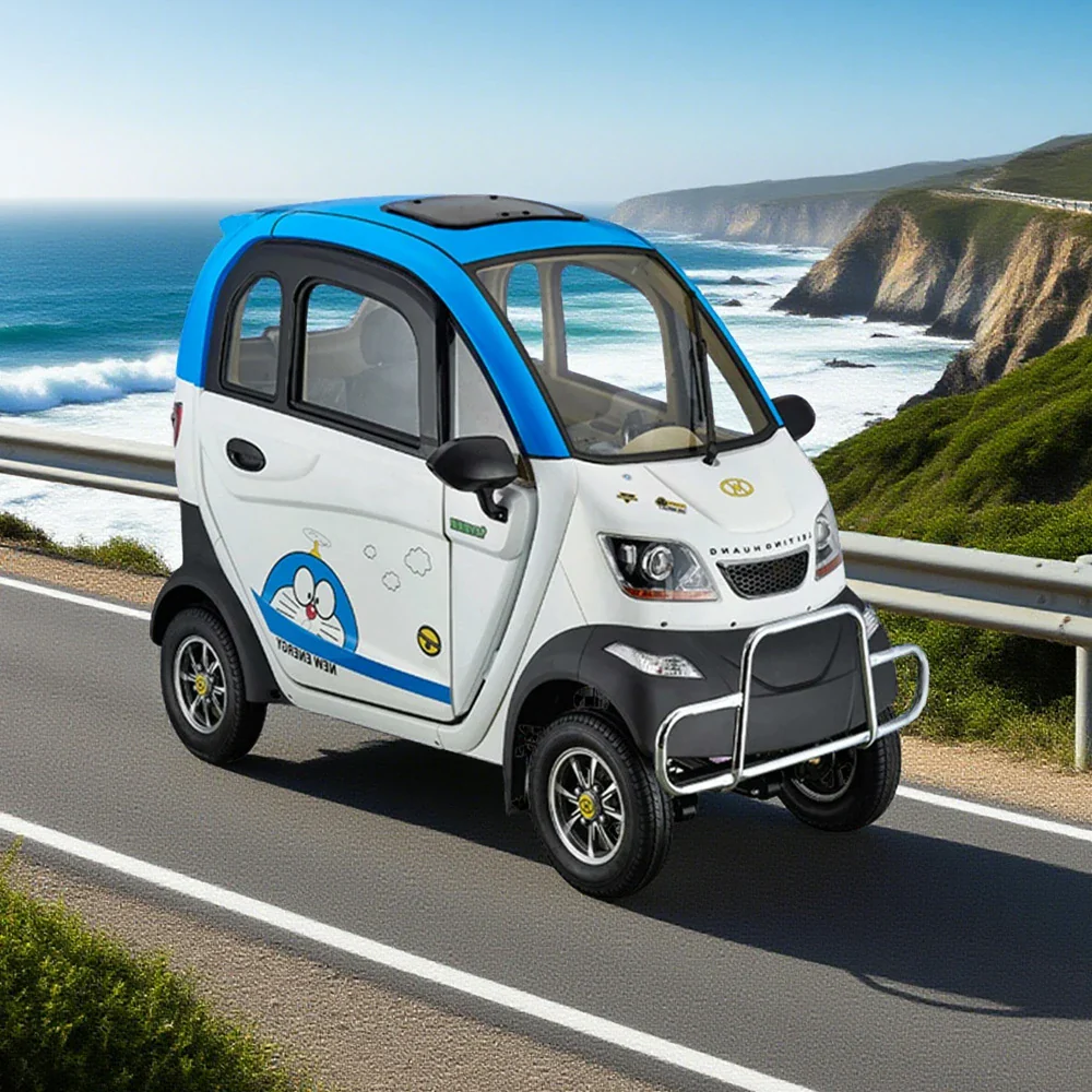 ROLLUX Enclosed Mobility Scooter with Steering Wheel Control - All-Weather Comfort, 60V1200W Motor, 70-80km Range, Safe Urban Travel - Image 14