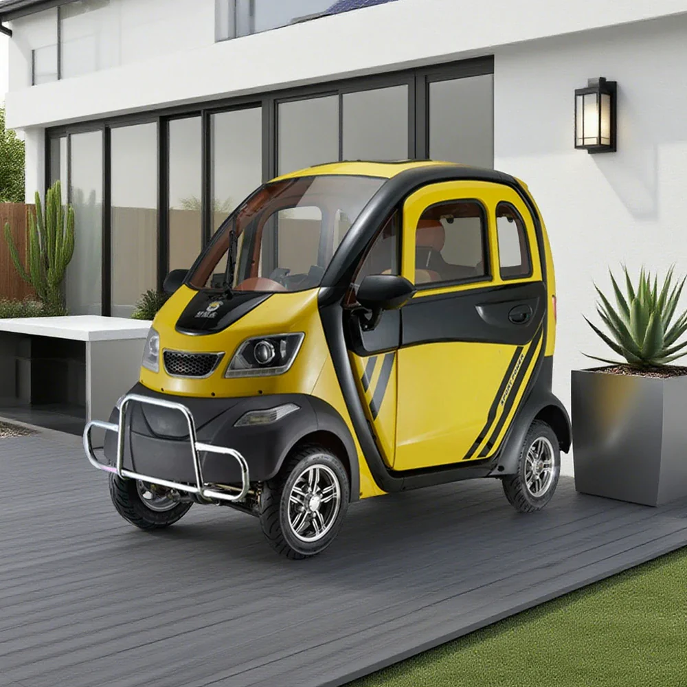 ROLLUX Enclosed Mobility Scooter with Armrest Control - All-Weather Comfort, 60V1200W Motor, 70-80km Long Range, Safe Urban Commuting - Image 12