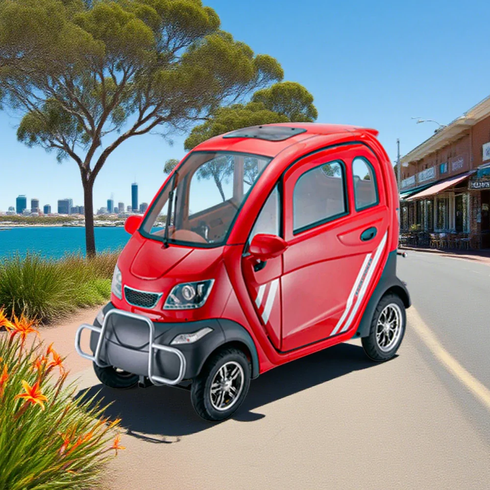 ROLLUX Enclosed Mobility Scooter with Armrest Control - All-Weather Comfort, 60V1200W Motor, 70-80km Long Range, Safe Urban Commuting - Image 12