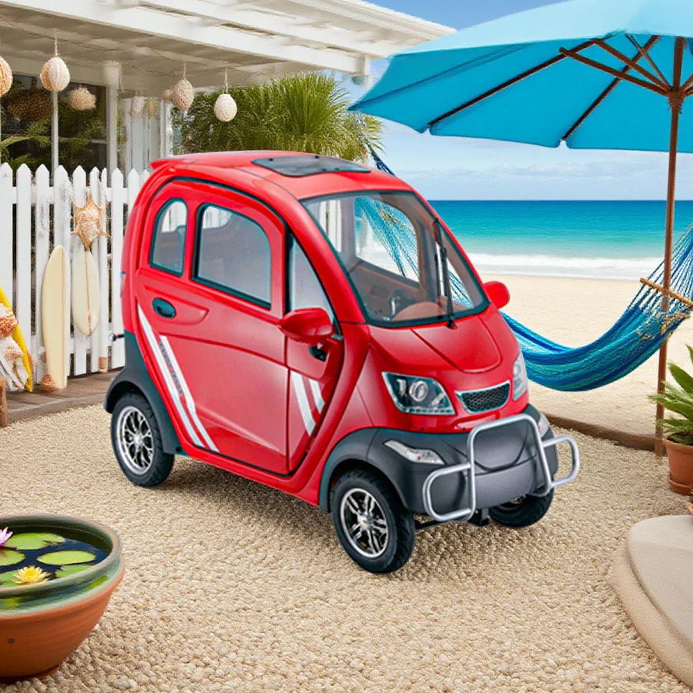 ROLLUX Enclosed Mobility Scooter with Armrest Control - All-Weather Comfort, 60V1200W Motor, 70-80km Long Range, Safe Urban Commuting - Image 14