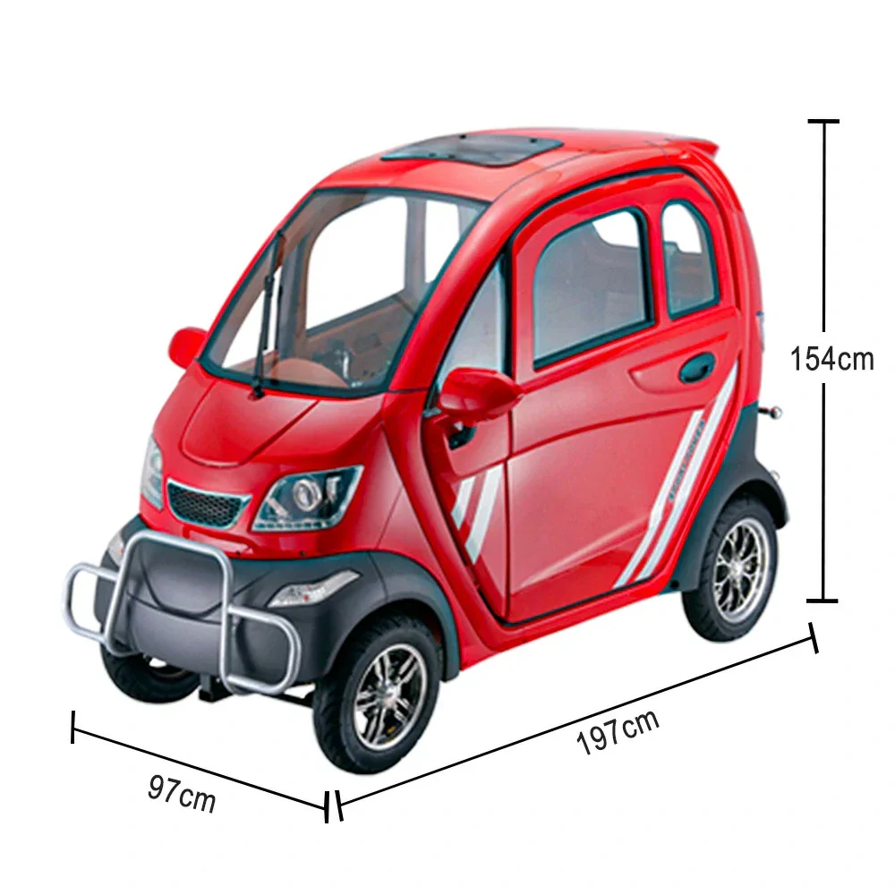 ROLLUX Enclosed Mobility Scooter with Armrest Control - All-Weather Comfort, 60V1200W Motor, 70-80km Long Range, Safe Urban Commuting - Image 15