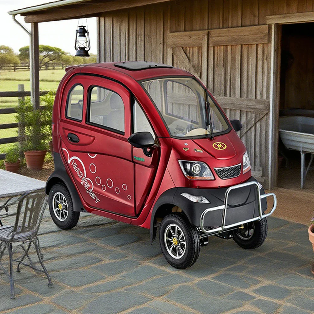 ROLLUX Enclosed Mobility Scooter with Armrest Control - All-Weather Comfort, 60V1200W Motor, 70-80km Long Range, Safe Urban Commuting - Image 4
