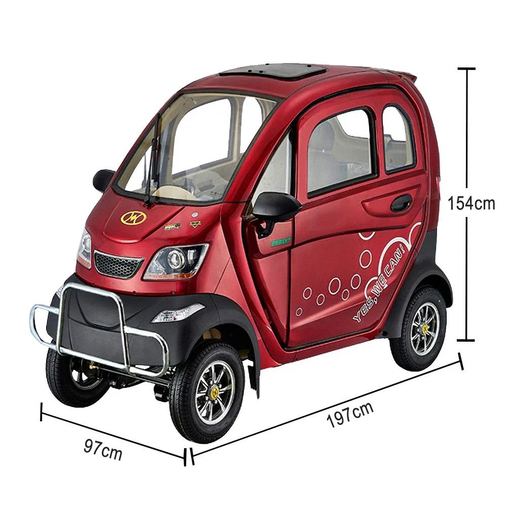 ROLLUX Enclosed Mobility Scooter with Armrest Control - All-Weather Comfort, 60V1200W Motor, 70-80km Long Range, Safe Urban Commuting - Image 5