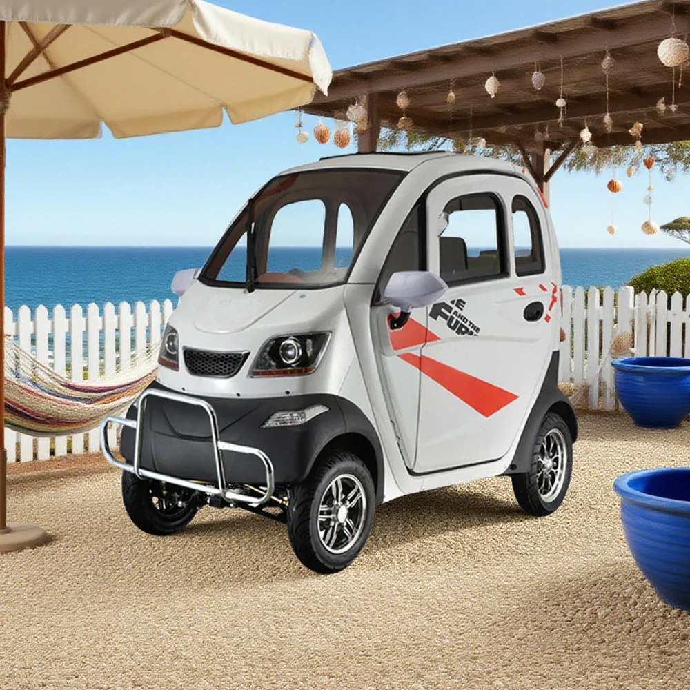 ROLLUX Enclosed Mobility Scooter with Armrest Control - All-Weather Comfort, 60V1200W Motor, 70-80km Long Range, Safe Urban Commuting - Image 7