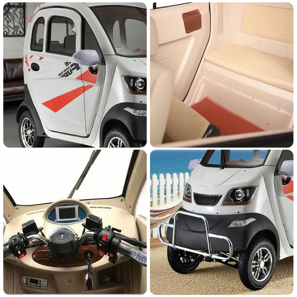 ROLLUX Enclosed Mobility Scooter with Armrest Control - All-Weather Comfort, 60V1200W Motor, 70-80km Long Range, Safe Urban Commuting - Image 8