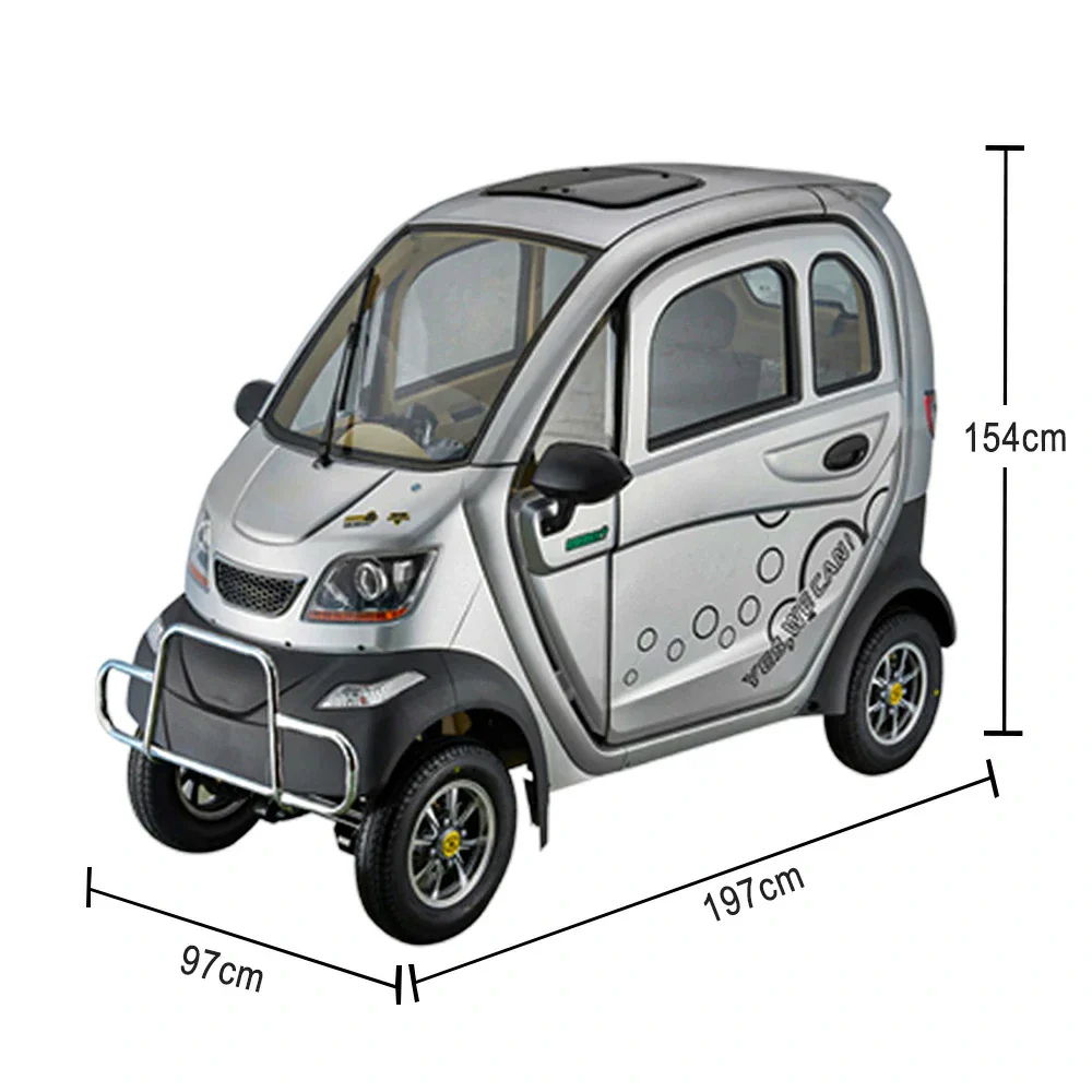 ROLLUX Enclosed Mobility Scooter with Armrest Control - Air Conditioning, 60V1200W Motor, 70-80km Long Range, All-Weather Comfort - Image 10