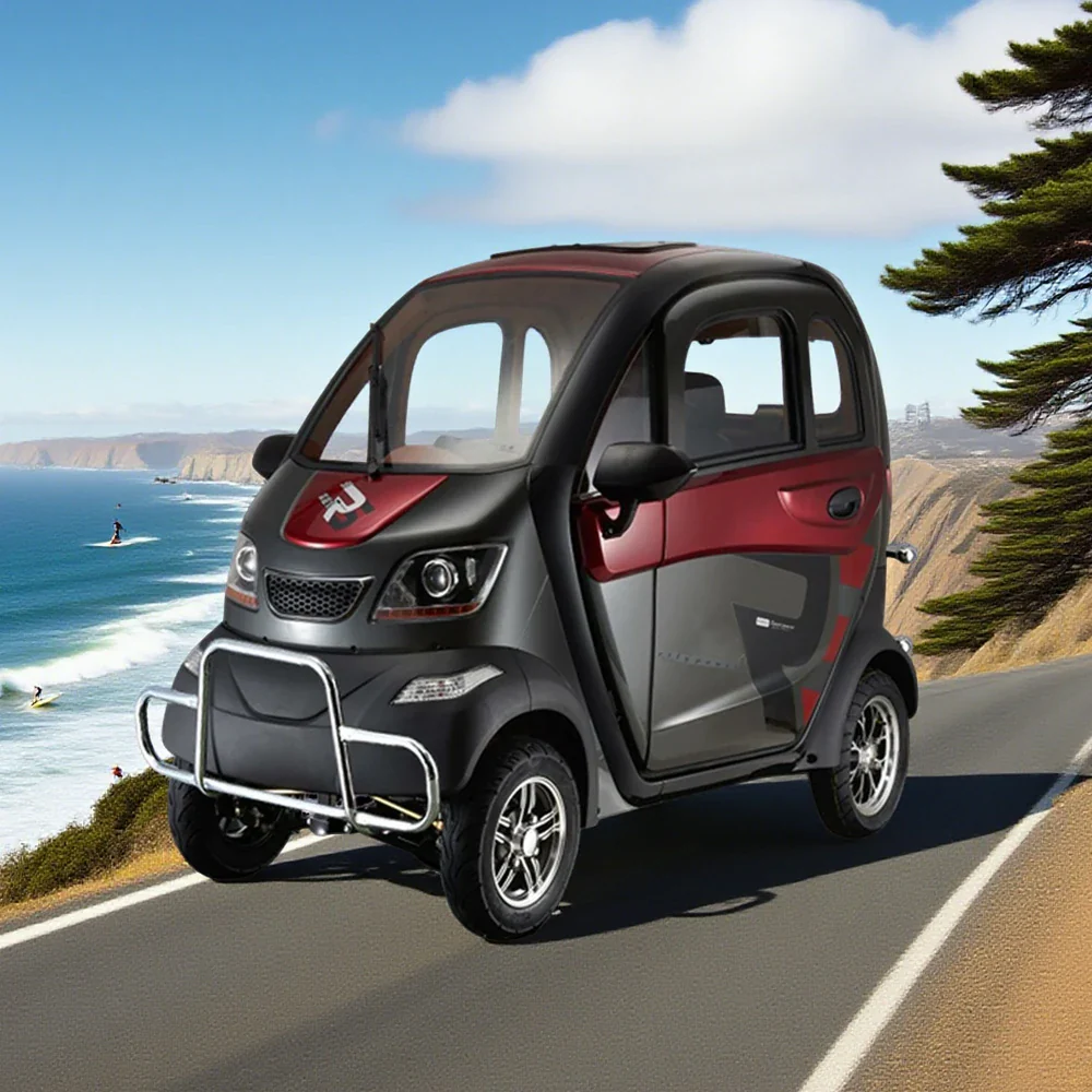 ROLLUX Enclosed Mobility Scooter with Armrest Control - Air Conditioning, 60V1200W Motor, 70-80km Long Range, All-Weather Comfort - Image 12