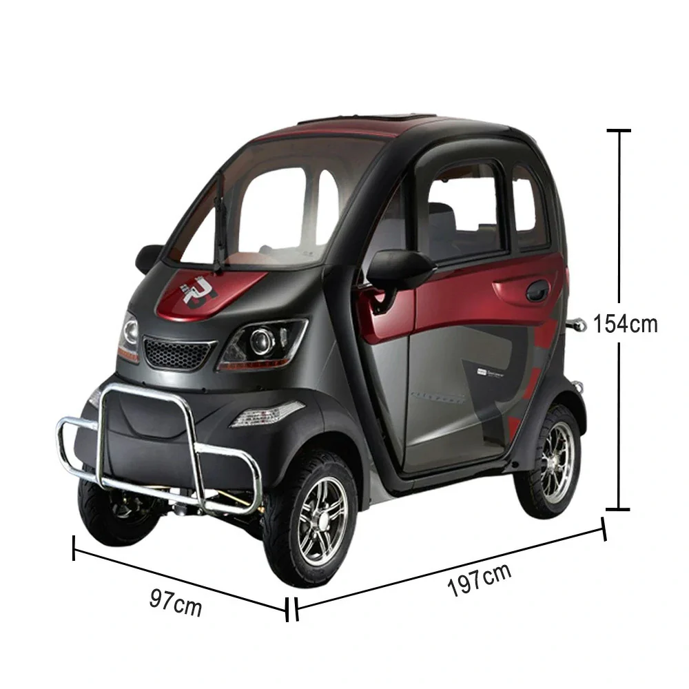 ROLLUX Enclosed Mobility Scooter with Armrest Control - Air Conditioning, 60V1200W Motor, 70-80km Long Range, All-Weather Comfort - Image 15