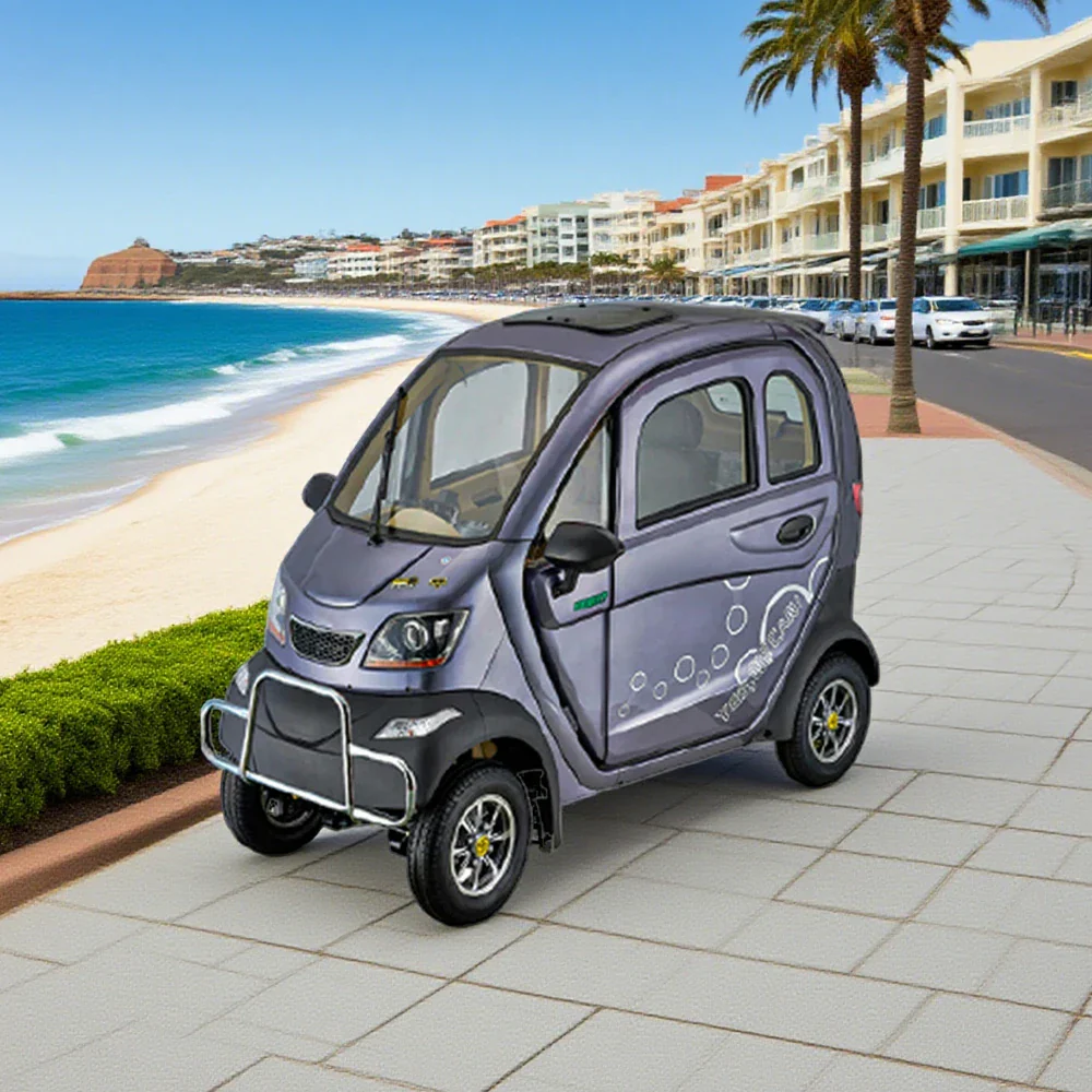 ROLLUX Enclosed Mobility Scooter with Armrest Control - Air Conditioning, 60V1200W Motor, 70-80km Long Range, All-Weather Comfort - Image 2