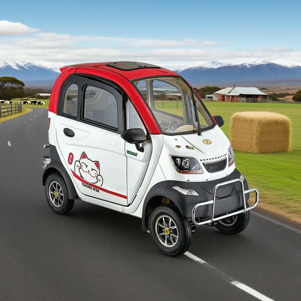 ROLLUX Enclosed Mobility Scooter with Armrest Control - Air Conditioning, 60V1200W Motor, 70-80km Long Range, All-Weather Comfort - Image 4