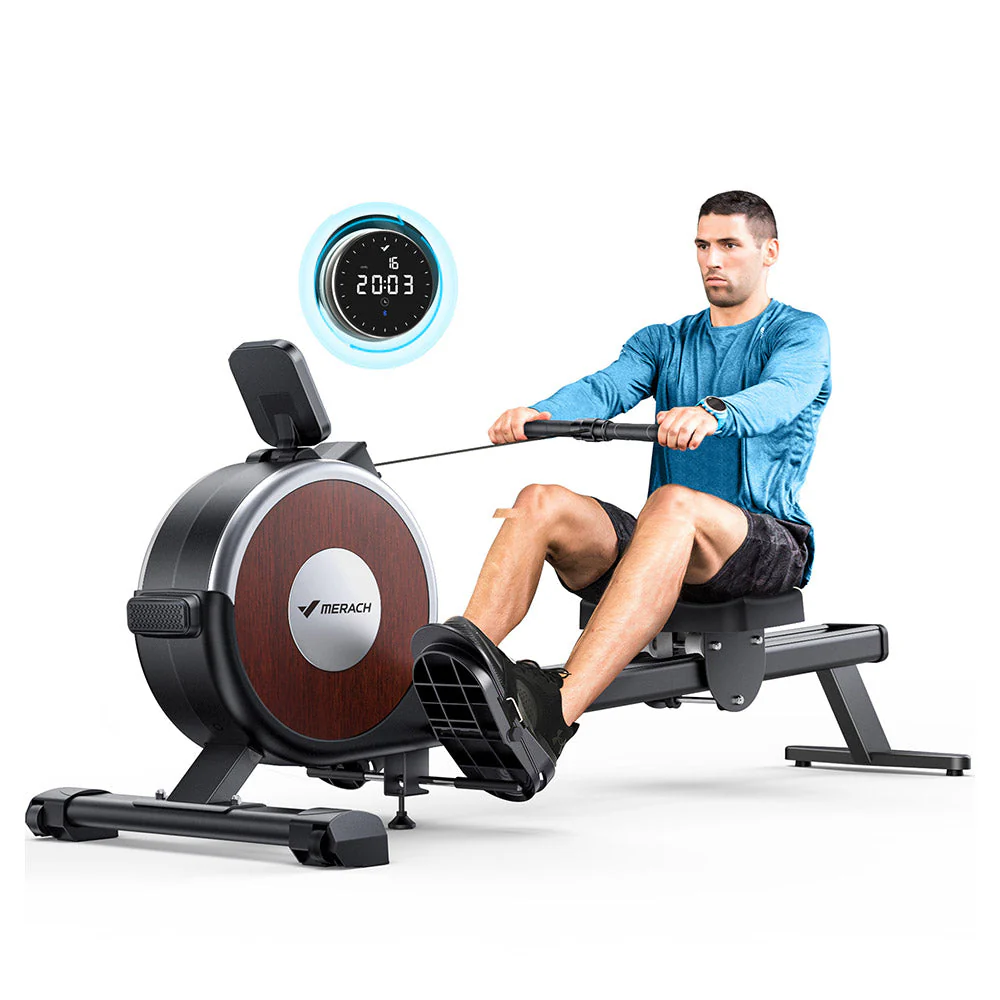 FITPRO Q1S 3KG Electromagnetic Flywheel Rowing Machine Home Gym Train - Black - Image 3