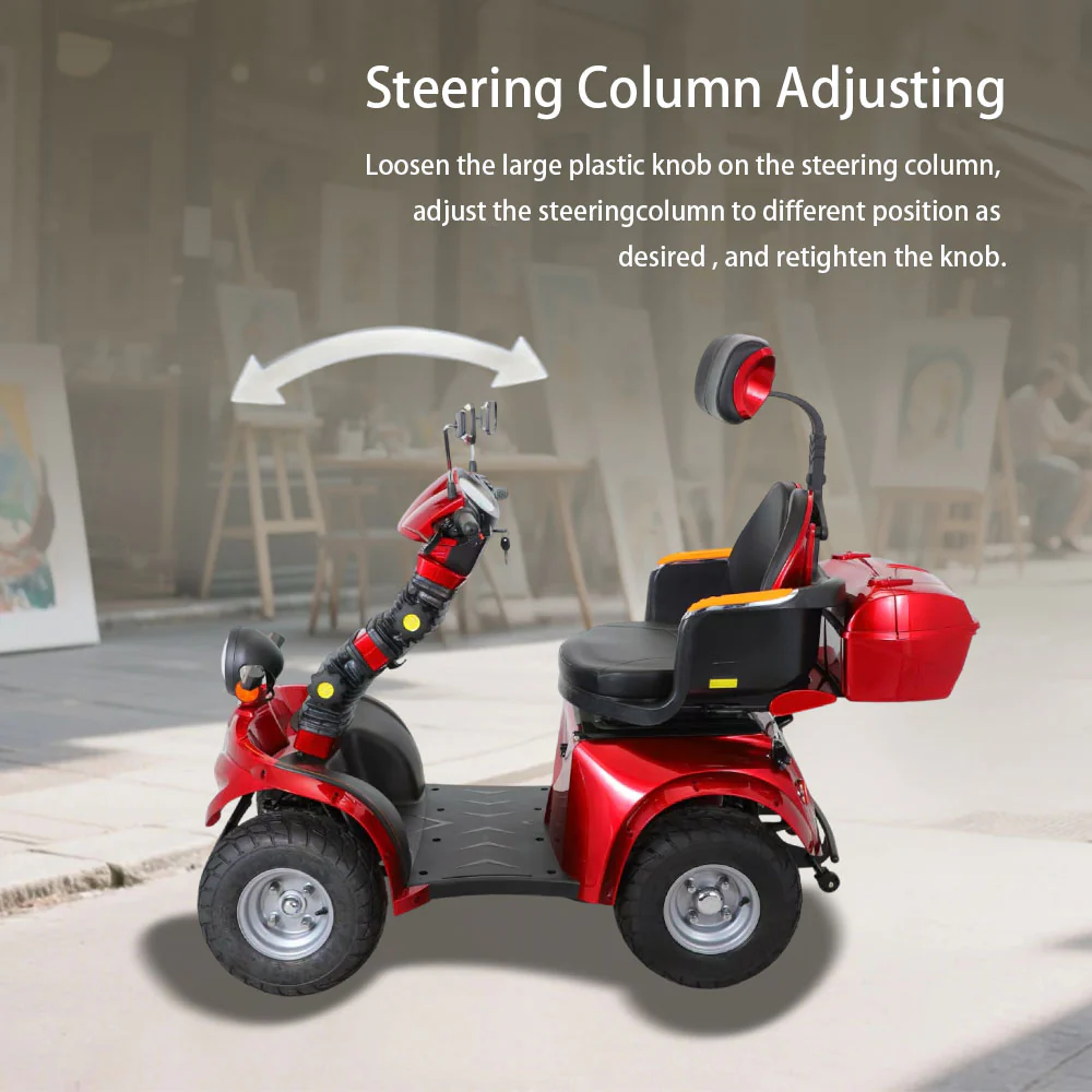 ROLLUX DJ 1000W 60V20Ah Lead-Acid/Lithium Battery Electric Mobility Scooter Drum Brake - Image 10