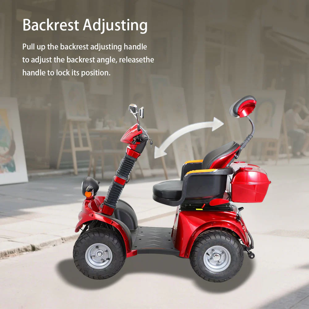 ROLLUX DJ 1000W 60V20Ah Lead-Acid/Lithium Battery Electric Mobility Scooter Drum Brake - Image 11
