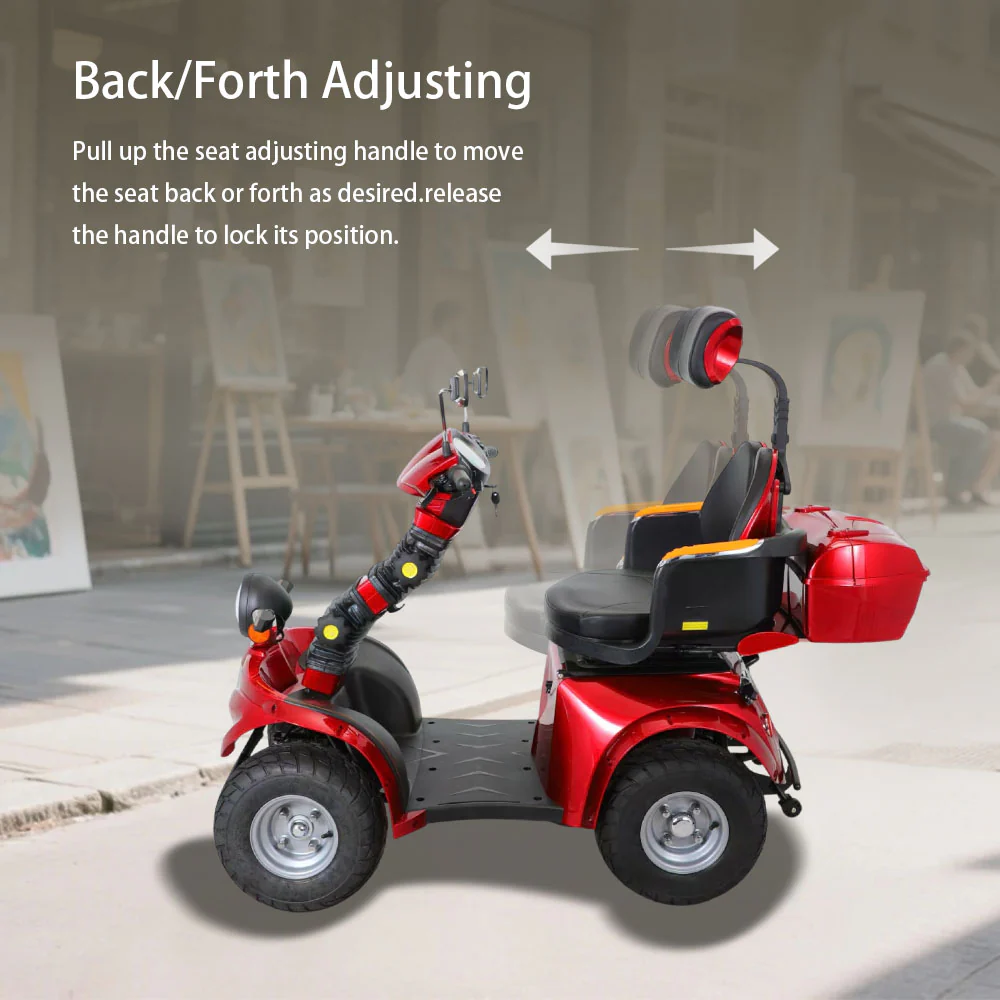 ROLLUX DJ 1000W 60V20Ah Lead-Acid/Lithium Battery Electric Mobility Scooter Drum Brake - Image 12