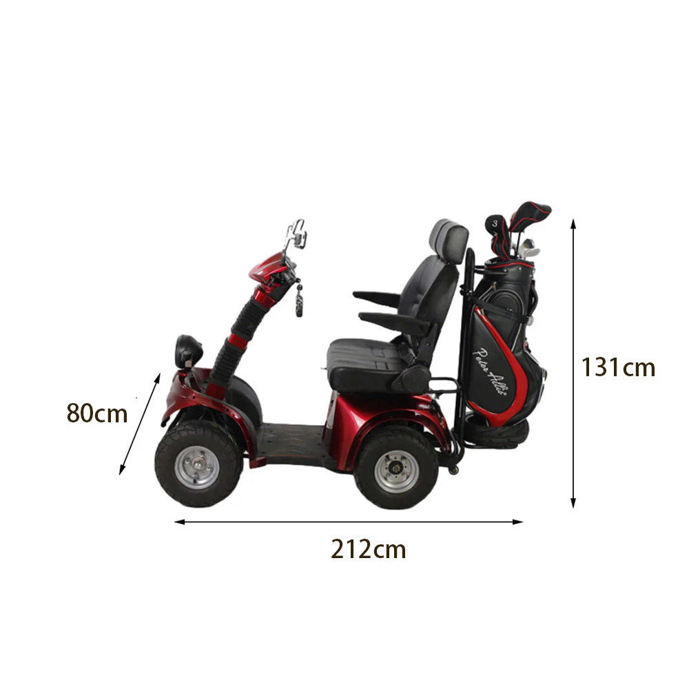 ROLLUX DJ 1000W 60V20Ah Lead-Acid/Lithium Battery Electric Mobility Scooter Drum Brake - Image 20
